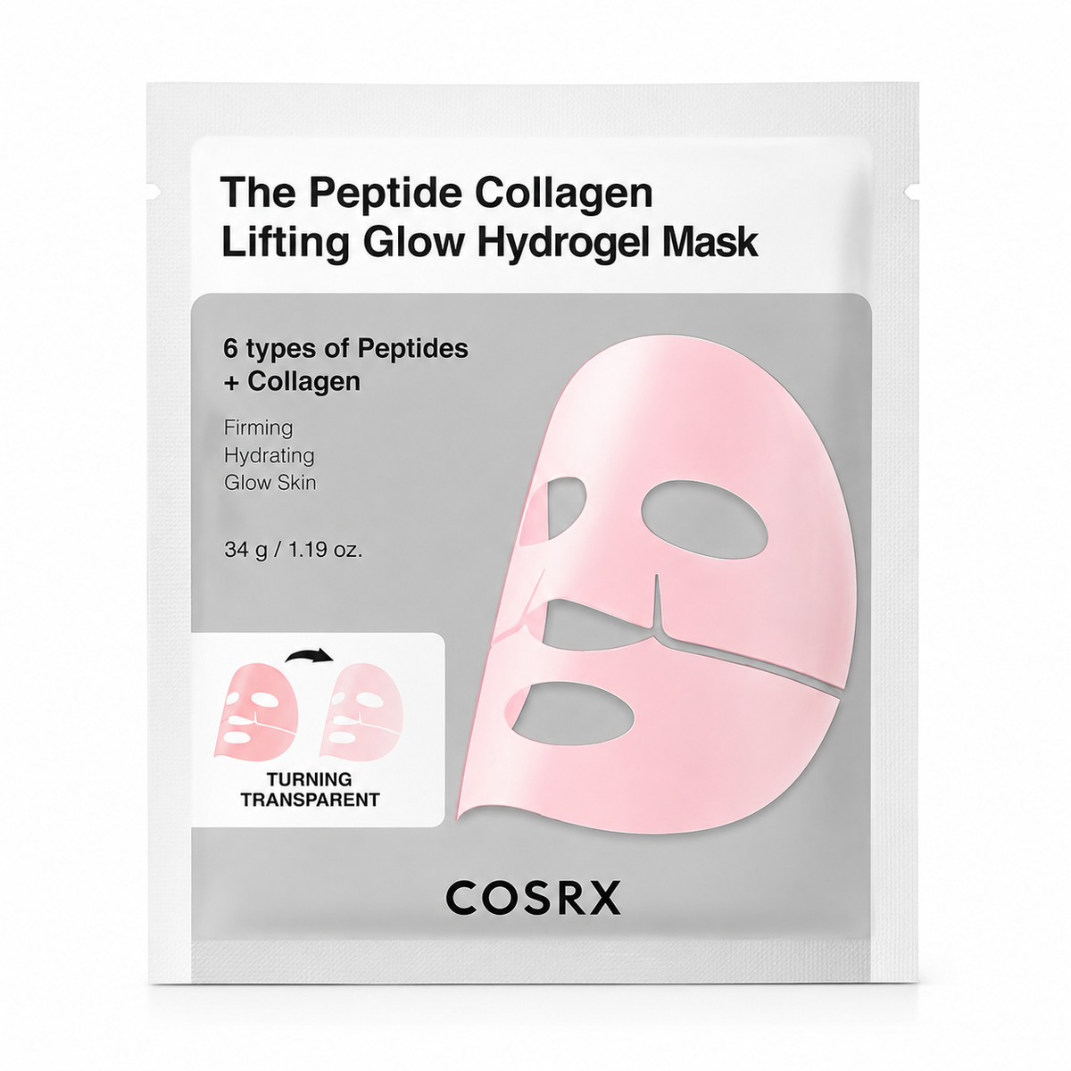 COSRX The Peptide Collagen Lifting Glow Hydrogel Mask 34g