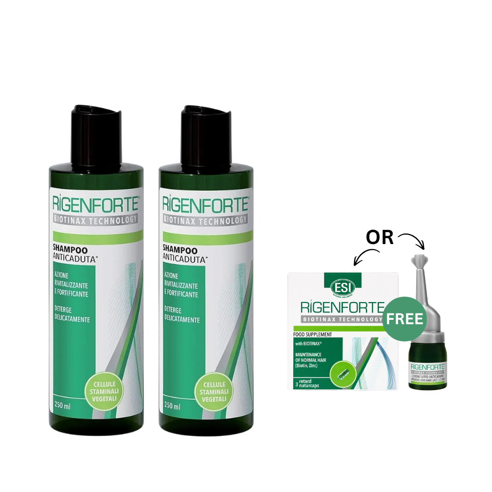 ESI Rigenforte Anti-Hair Loss Shampoo Duo + FREE Hair Support Gift