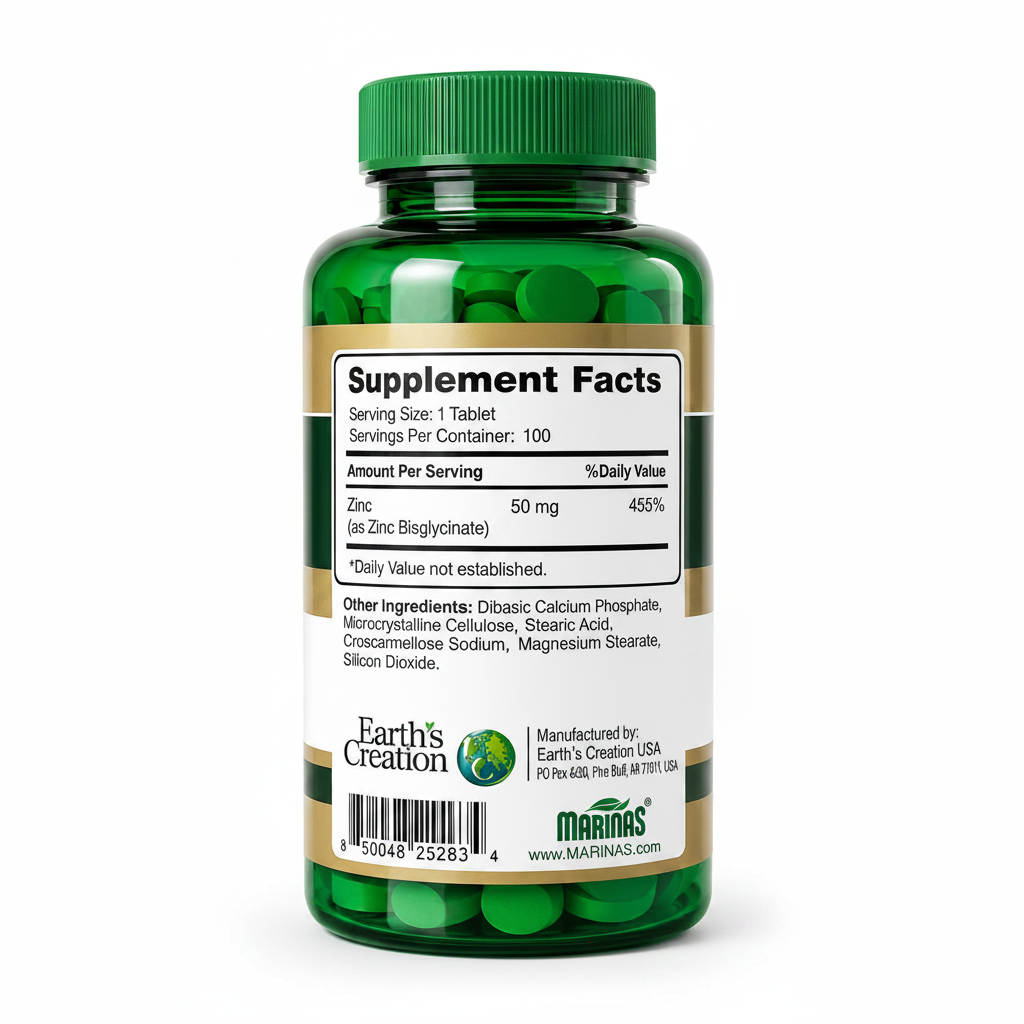 Marina’s Zinc 50 mg – 100 Tablets