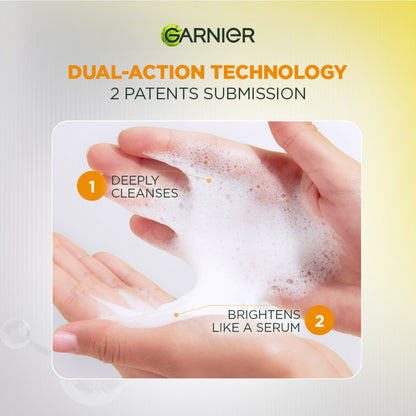 Garnier Fast Bright Serum Cleanser - Dual Action Foam Cleanser - 100 ml