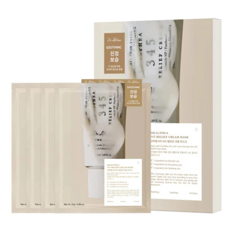 345 Relief Cream Mask 4 PCS