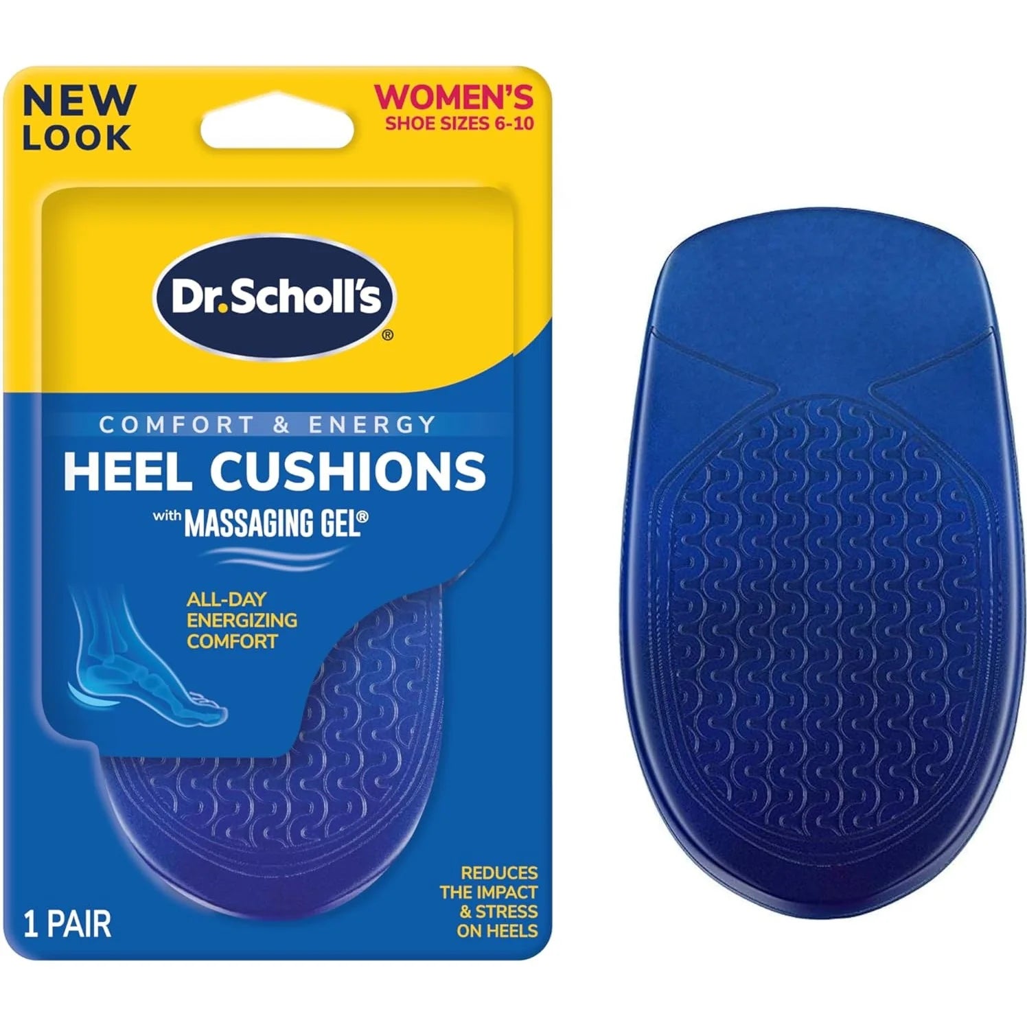Comfort & Energy Heel Cushions 1 Pair Women Shoe Sizes 6-10