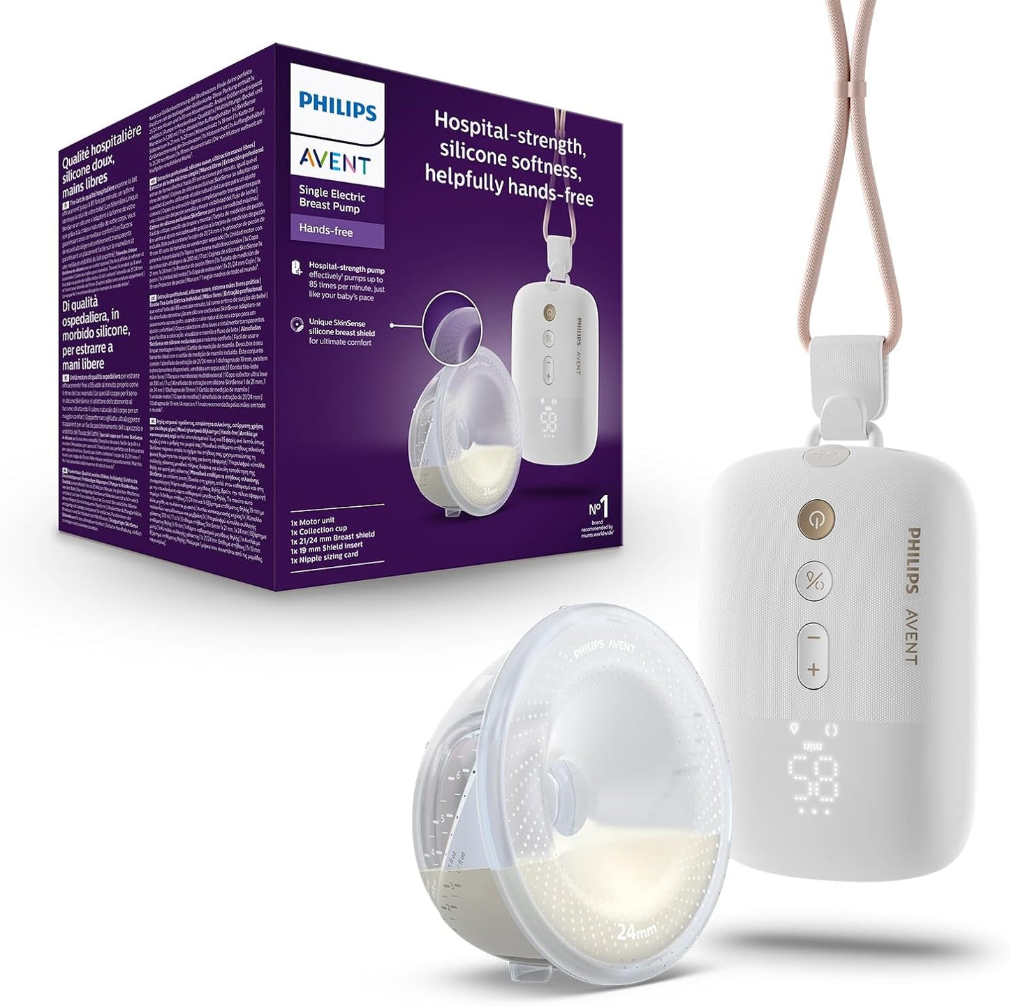 Single Electric Breast Pump Hospital Strength Hands Free