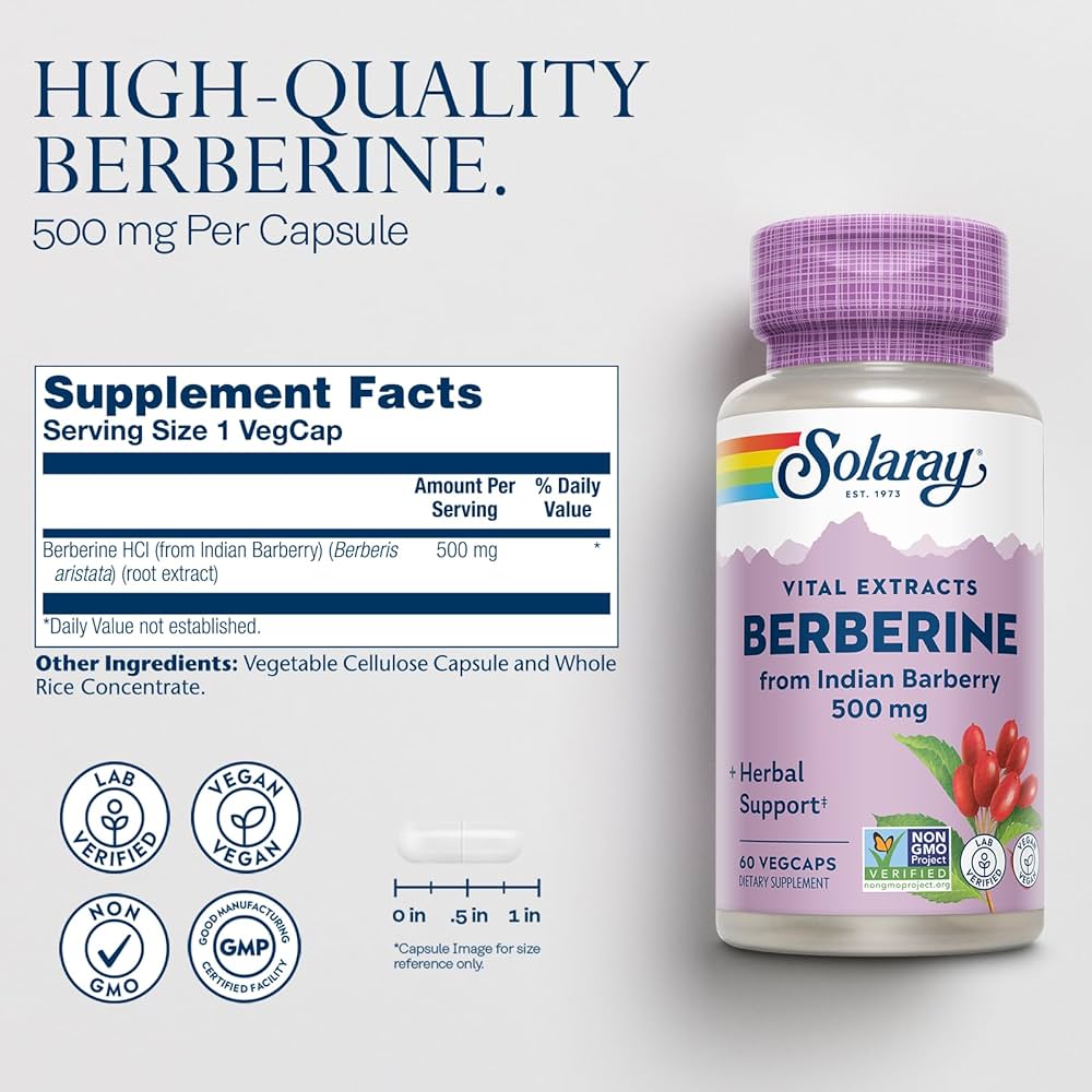 Berberine 500mg 60 VEGCAPS