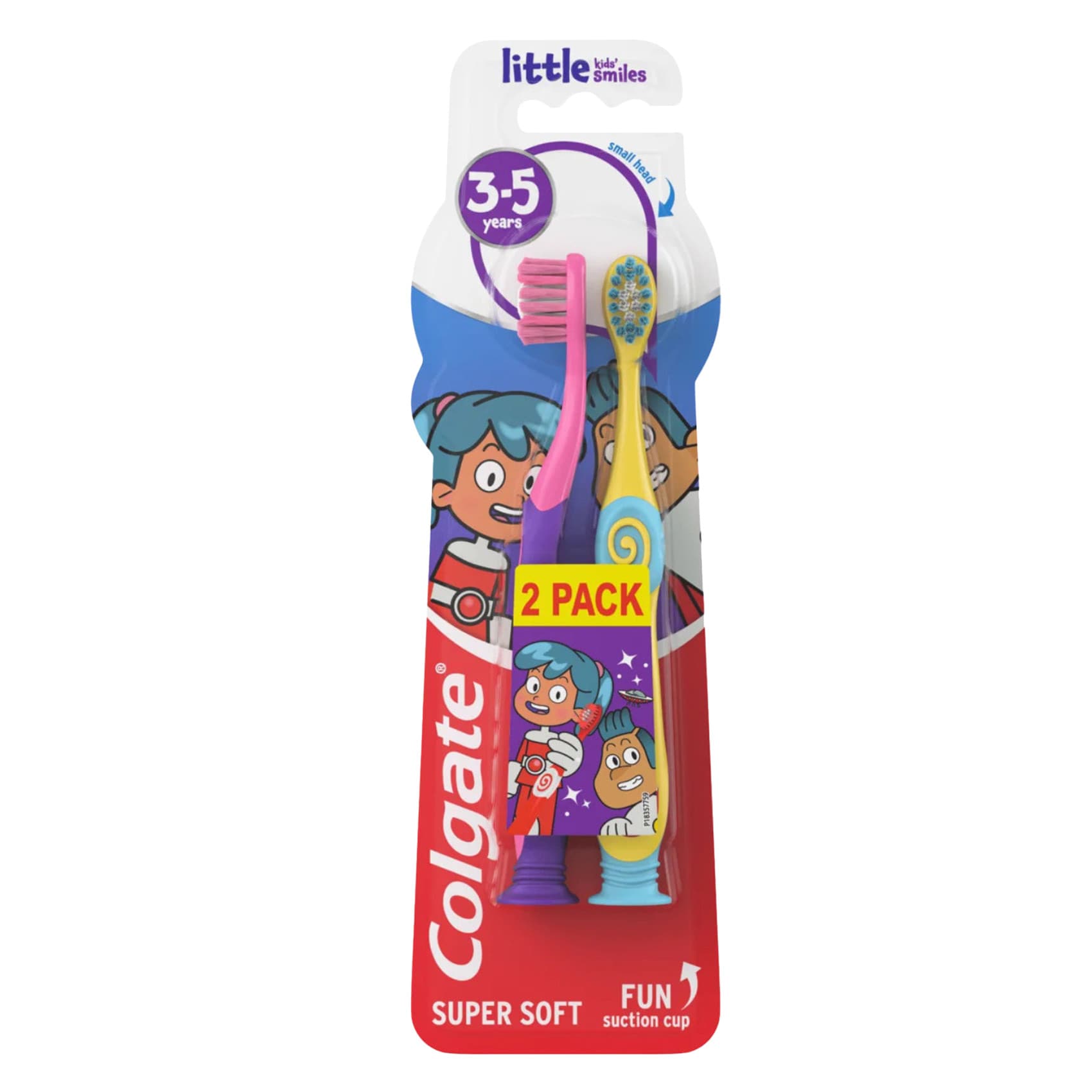 Colgate Little Smiles Kids Super Soft Toothbrush 3-5 Years 2 Pack
