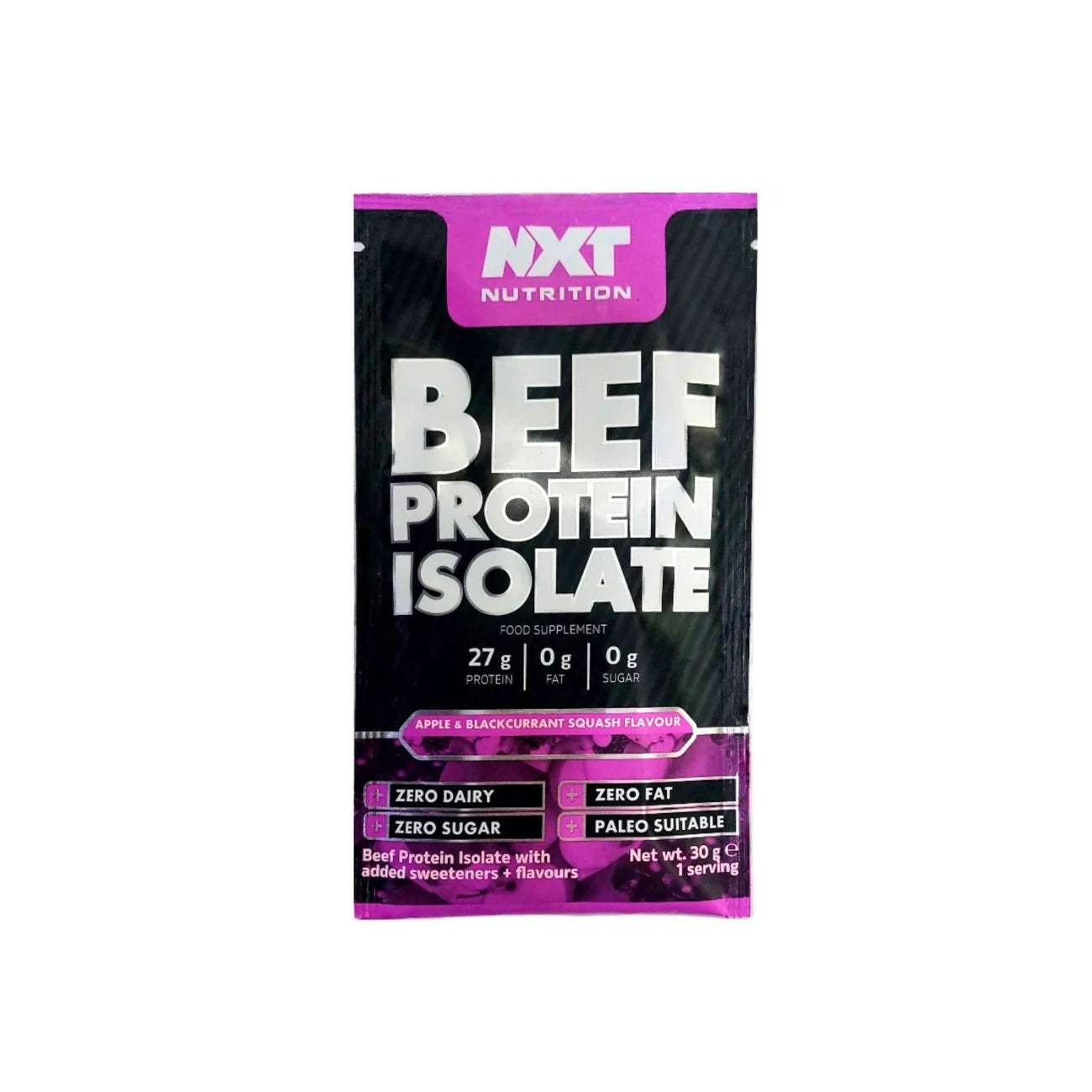 Beef Protein Isolate 30 G 1 Serving Apple & Blackcurrant Squash Flavour