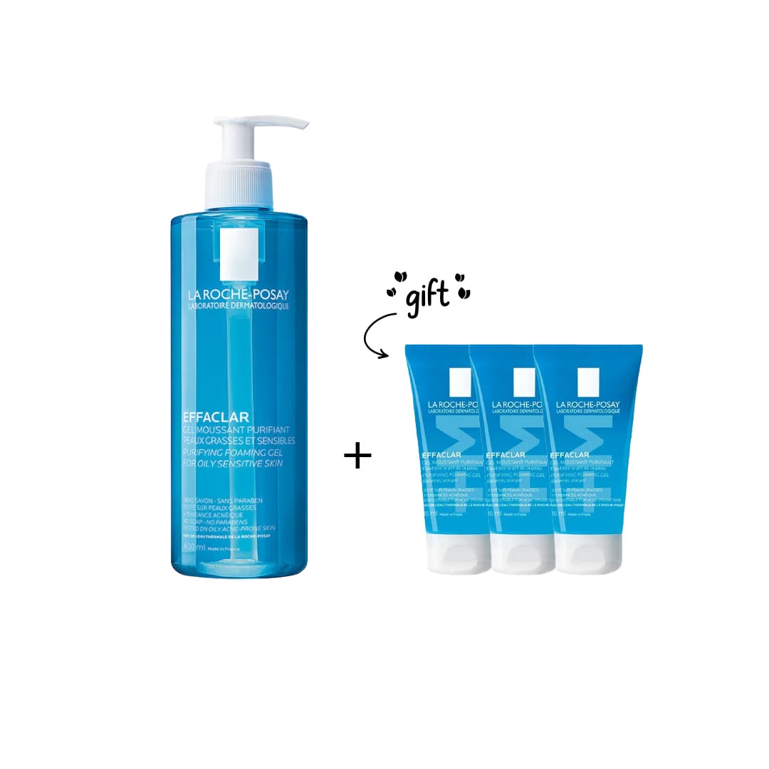 Effaclar Purifying Foaming Gel for Oily Sensitive Skin 400 ML + Free Mini Effaclar Gel