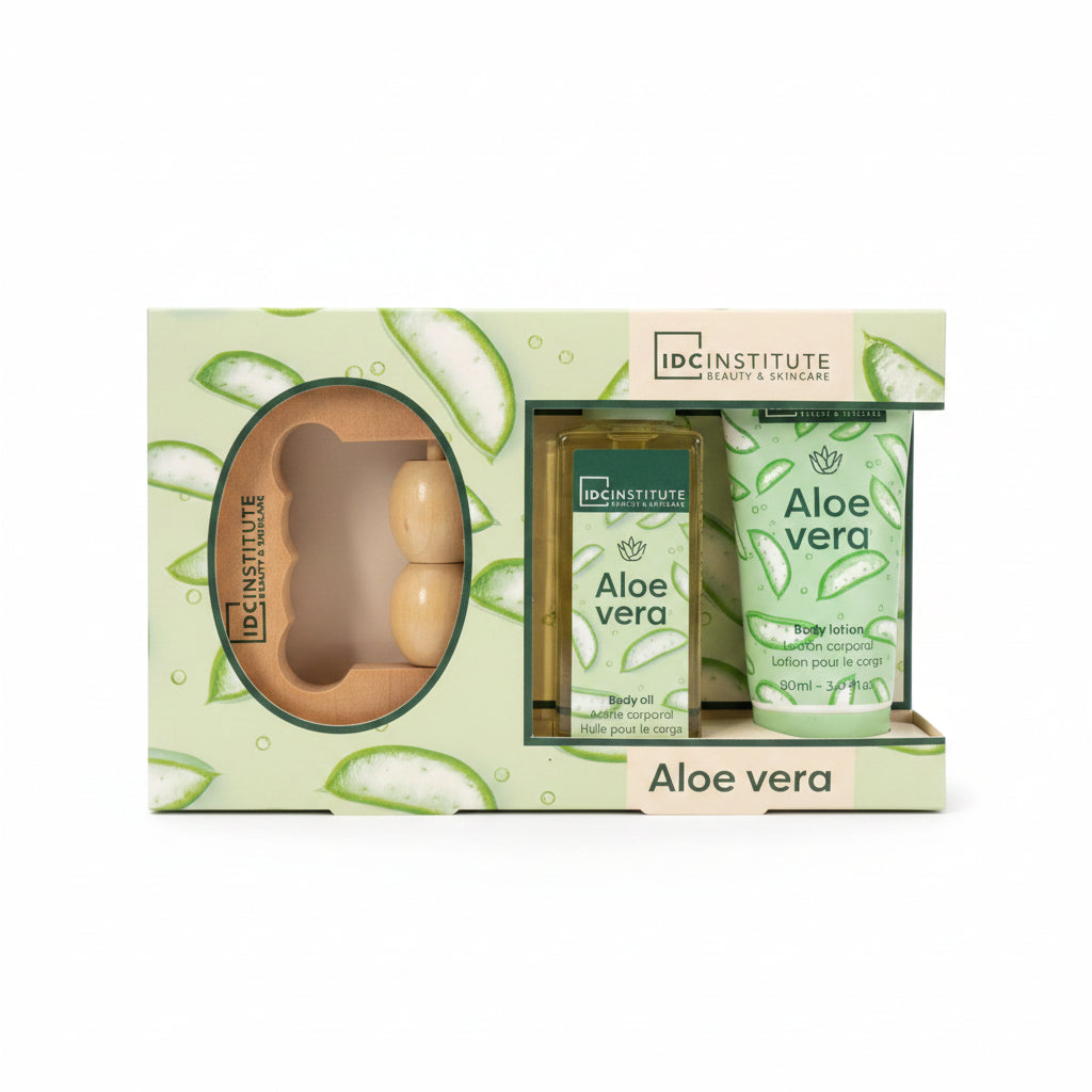 IDC Institute Aloe Vera Body Care & Massager Set