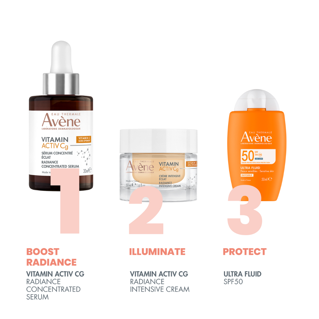 Buy one Avène Radiance Vitamin Activ Cg Corrector Serum and get a FREE 50ml Avène Hydrance Aqua-Gel