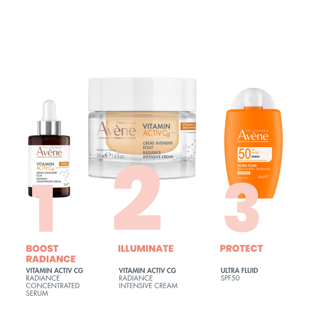 Buy one Avène Intensive Radiance Vitamin Activ Cg Cream and Get a FREE 150 ML Avène Cleansing Foam