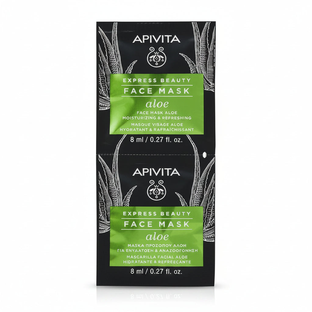 APIVITA Express Beauty Face Mask Aloe Moisturizing & Refreshing 2 x 8ml