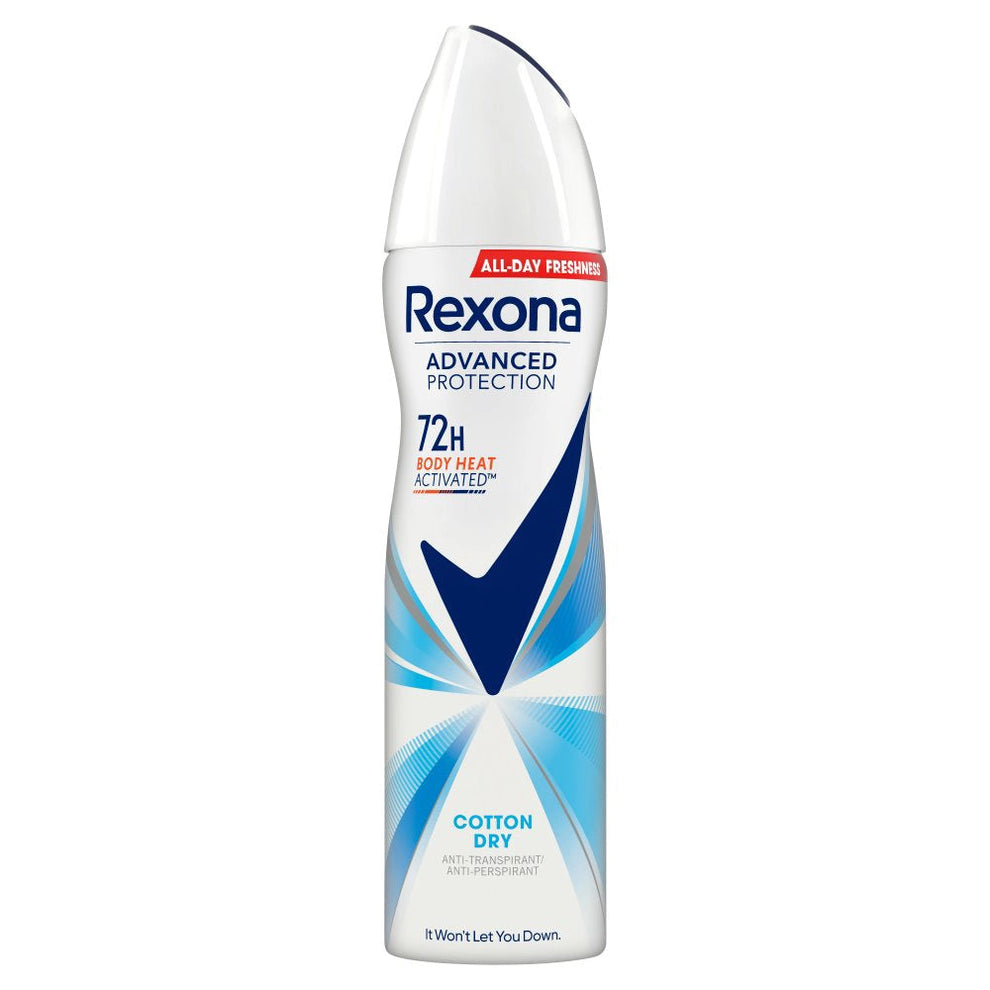 Rexona Advanced Protection 72H Body Heat Activated Cotton Dry Spray 200 ML