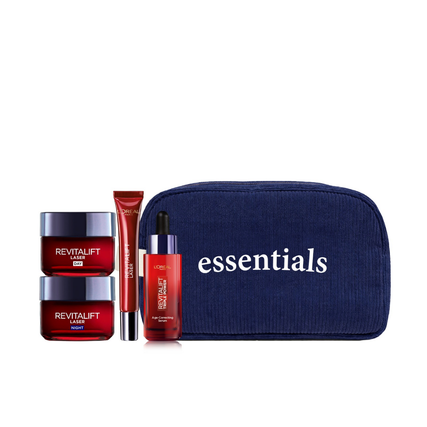 L’Oréal Paris Revitalift Laser Complete Anti-Aging Routine Set + Essentials Bag