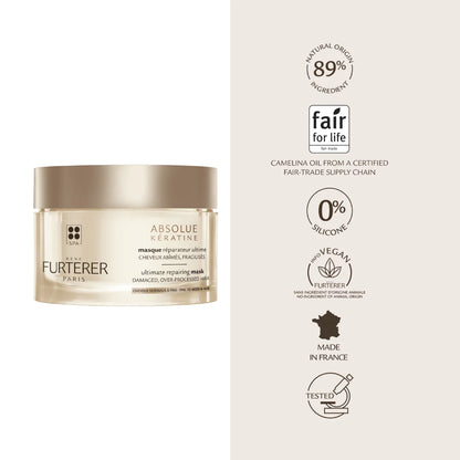 Rene Furterer Absolue Kératine Repairing Mask for damaged hair 200 ML