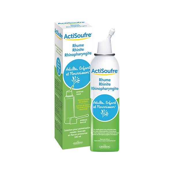 Actisoufre Nasal/Mouth Spray Solution for Cold and Rhinitis 100ml