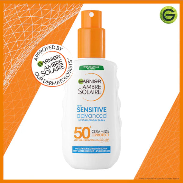 Ambre Solaire Sensitive Advanced SPF 50+ Ceramide Protect Sunscreen Spray For Adults 150 ML