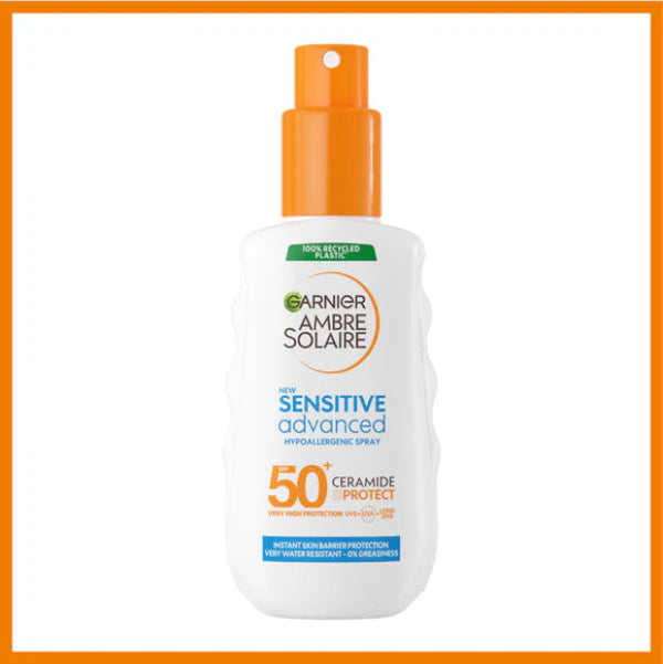Ambre Solaire Sensitive Advanced SPF 50+ Ceramide Protect Sunscreen Spray For Adults 150 ML