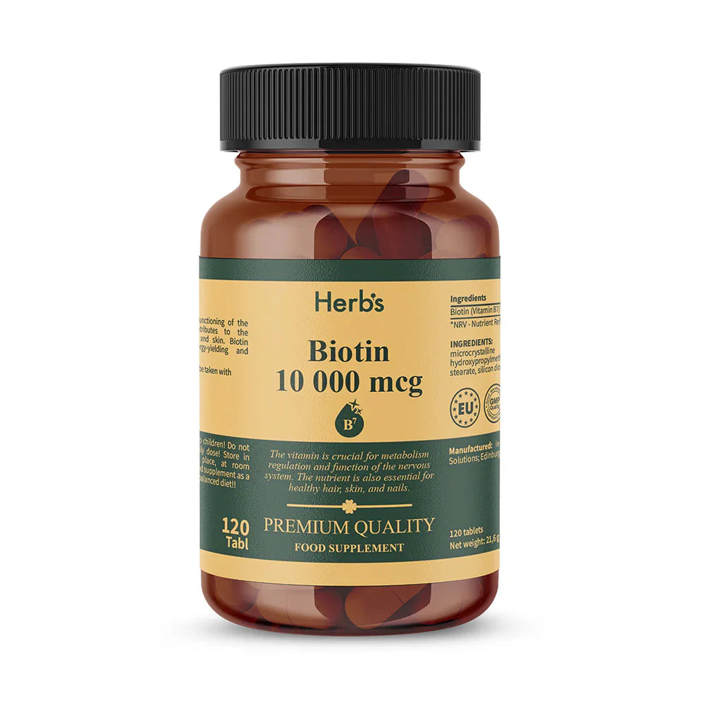 Biotin 10000 Mcg 120 Tablets