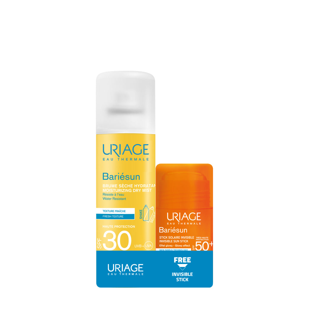 Buy One Uriage Bariesun Moisturizing Dry Mist SPF 30 Get Free Uriage Bariesun Invisible Sun Stick SPF 50