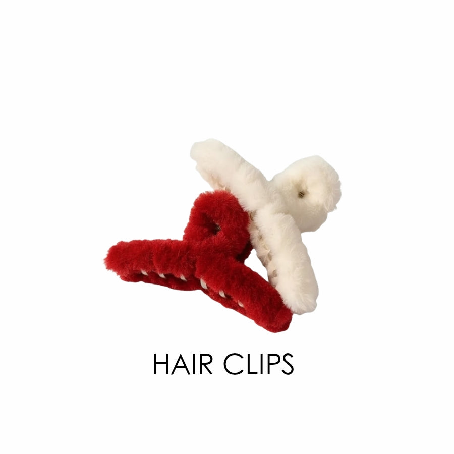 Gift From Zeina Care: Red/White Hair Clips