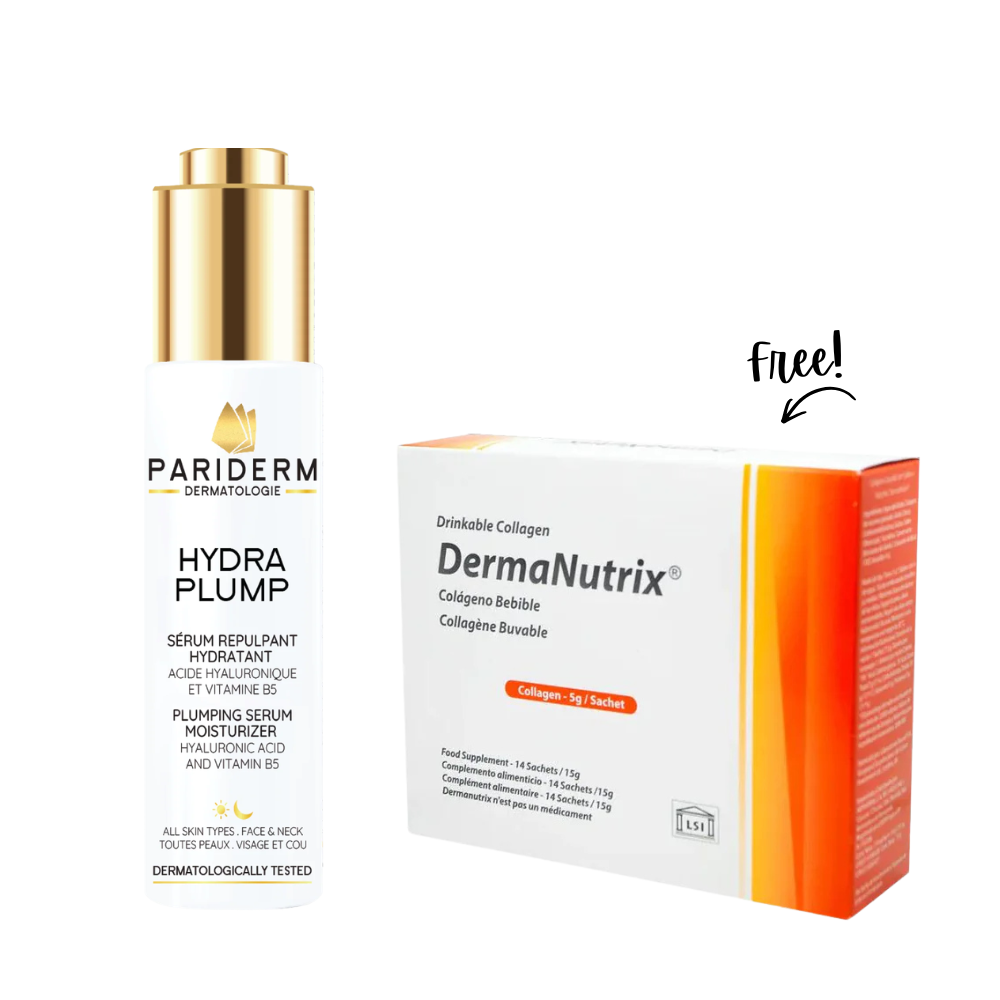 Bachrati Hydra Plumping Serum Moisturizer 30 ML Get Free Dermanutrix Drinkable Collagen 7 Sachets