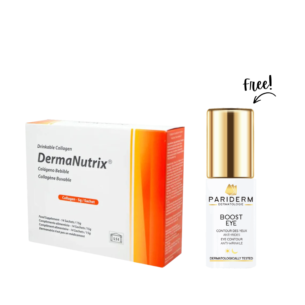 Dermanutrix Drinkable Collagen + Pariderm Bachrati Boost Eye Coffret