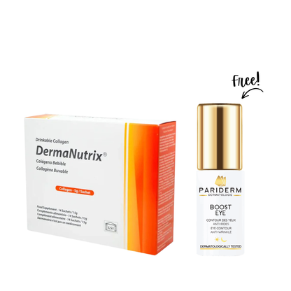 Dermanutrix Drinkable Collagen + Pariderm Bachrati Boost Eye Coffret