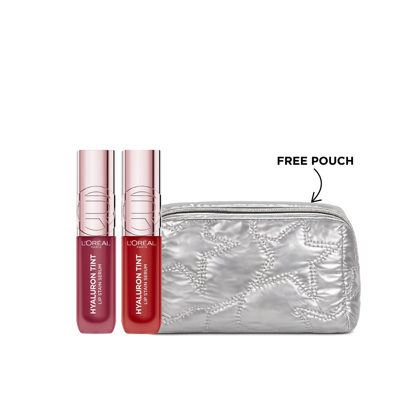 L'Oréal Paris Hyaluron Tint Lip Stain Serum X2 + Gift Pouch