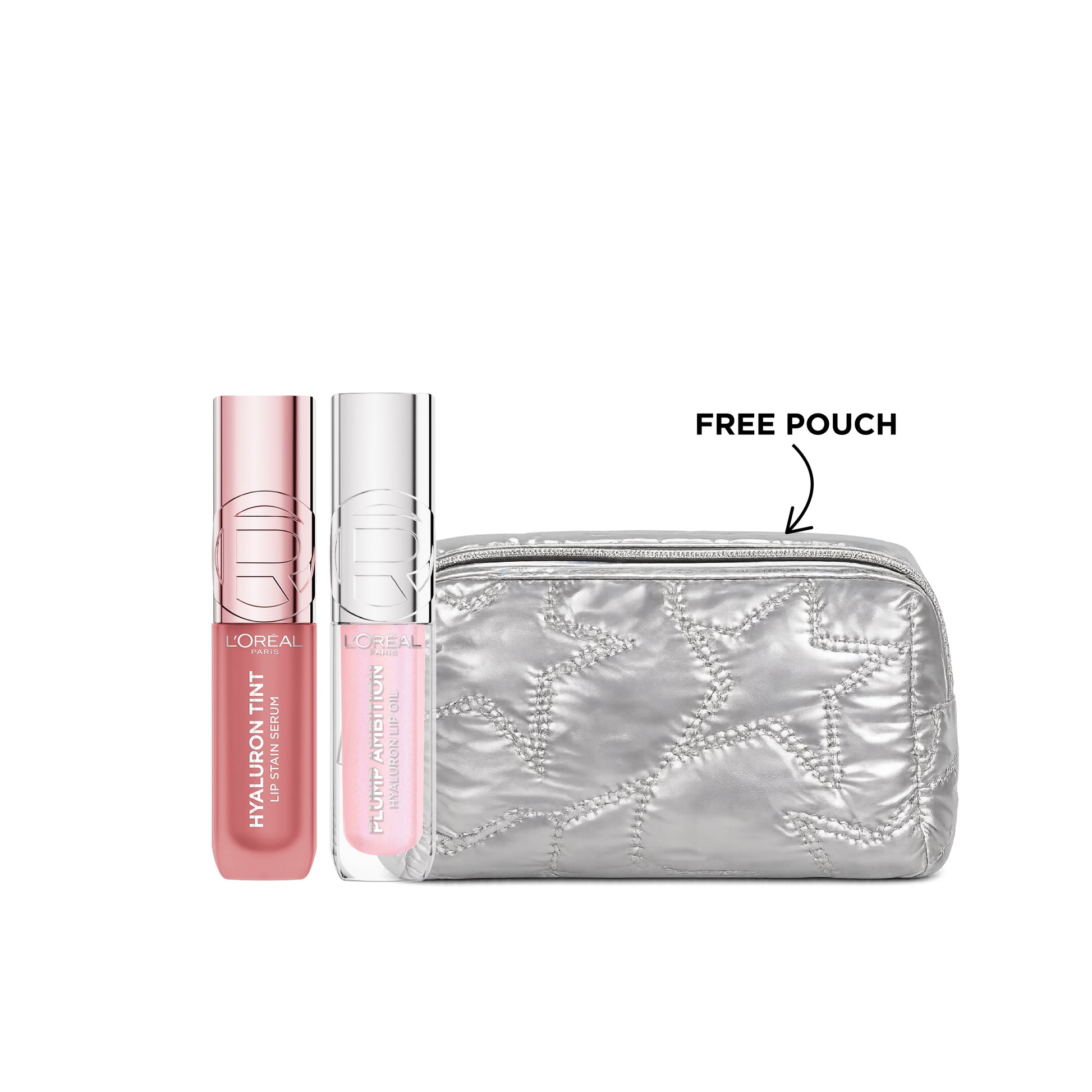 Hydra Plump Lip Glow Bundle – Lip Stain Serum & Hyaluron Lip Oil + Gift Pouch