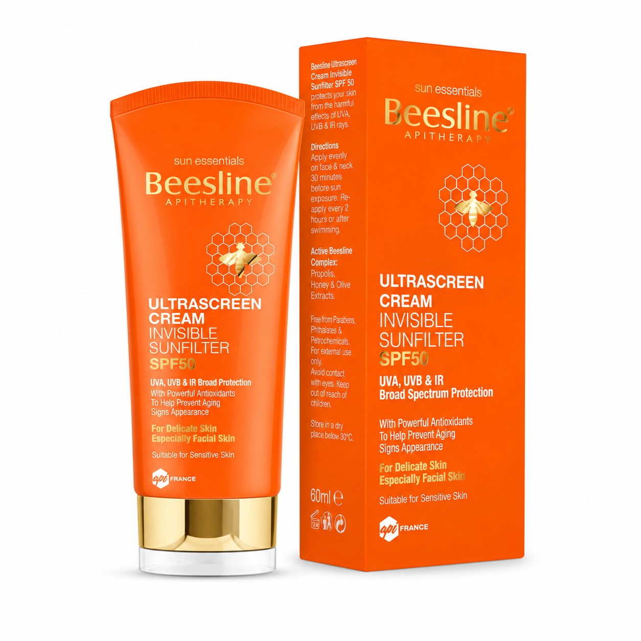 Beesline Ultrascreen Cream Invisible Sunfilter SPF50 60ml