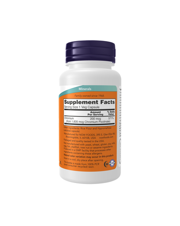 Chromium Picolinate 200 Mcg 100 Capsules