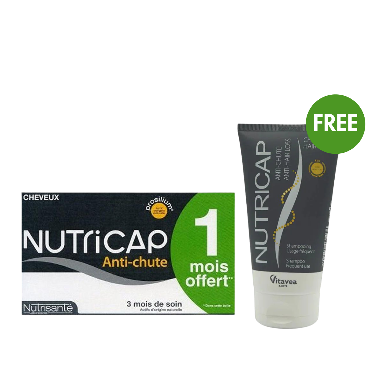 Nutricap Anti-Hair Loss 3-Month Treatment + FREE Nutricap Anti-Hair Loss Shampoo 150mL