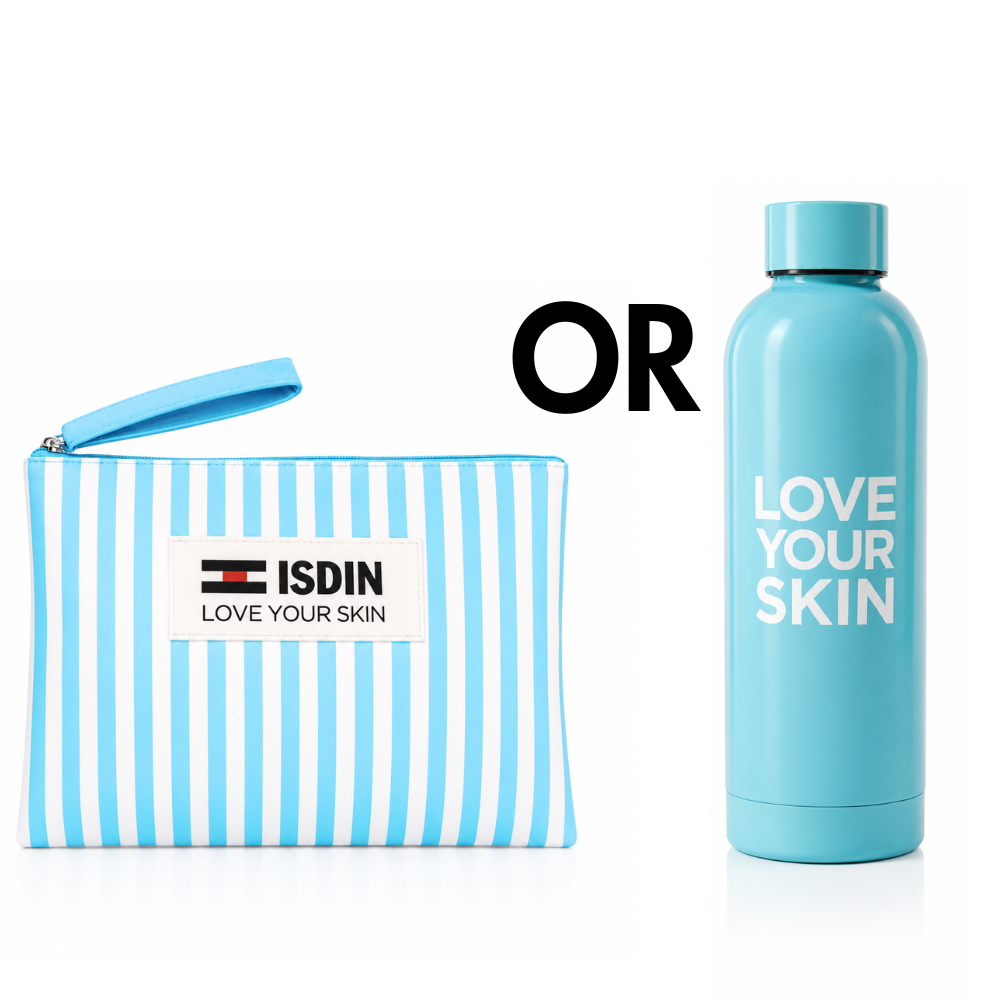 Surprise Gift - ISDIN Blue Water Bottle OR Blue Pouch