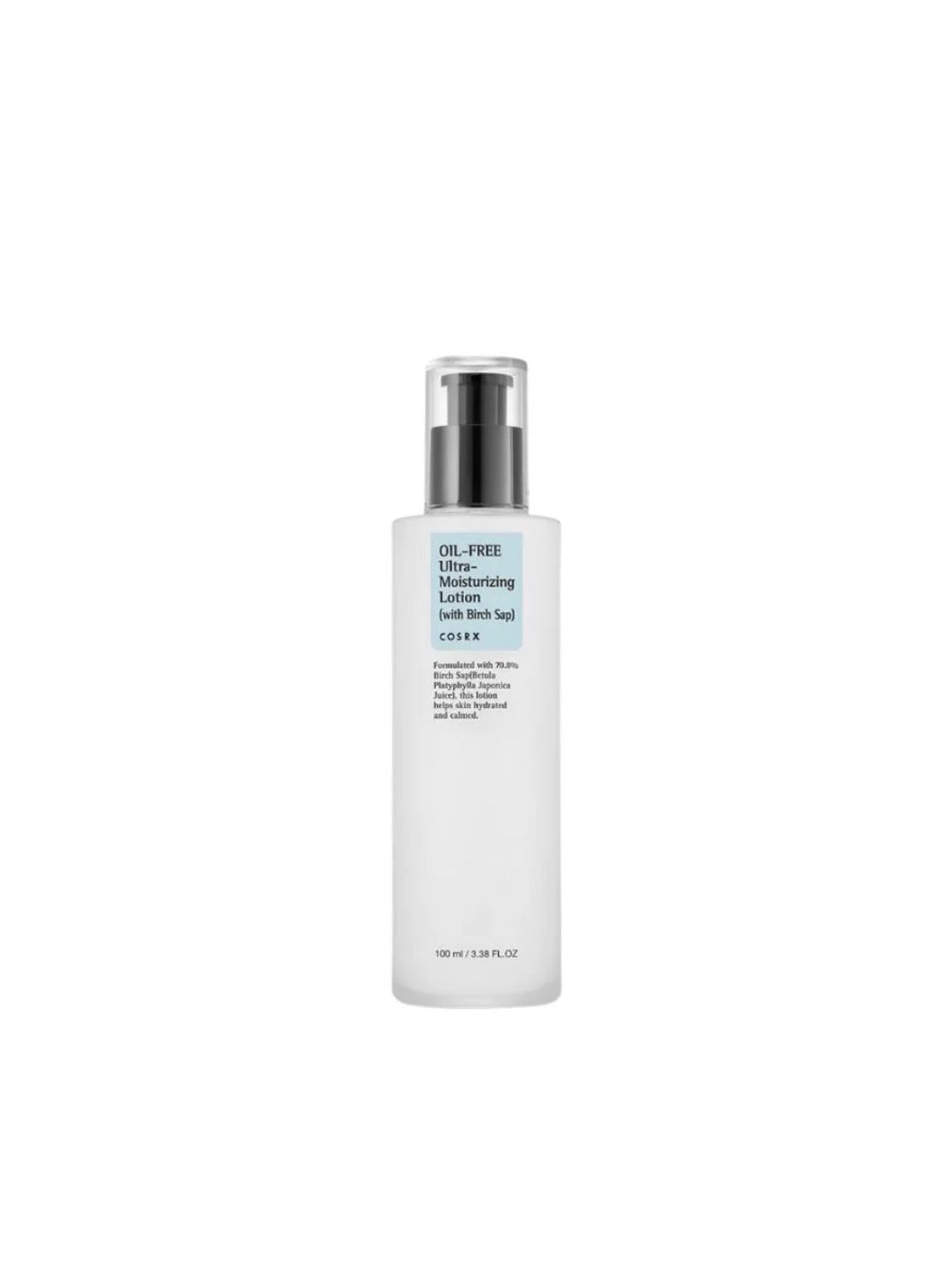 Skincare bottle with a white background
