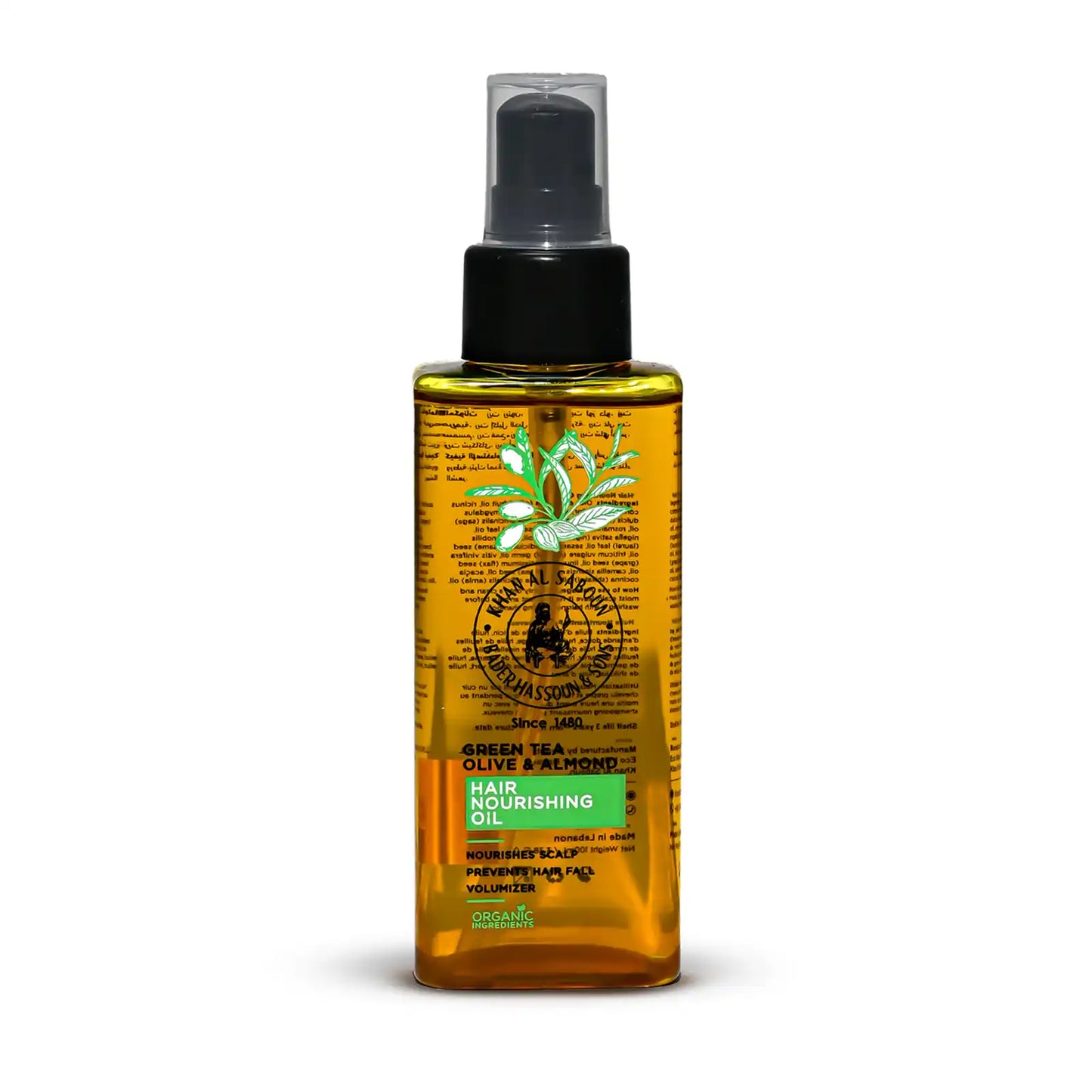 Khan Al Saboun Green Tea, Olive & Almond Hair Nourishing Oil – 100ml