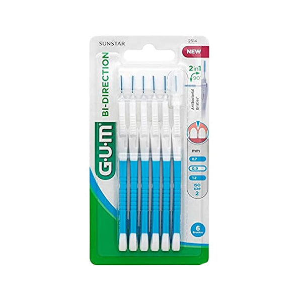 Bi-Direction Blue 0,9 Mm Interdental Brush 6 Pcs