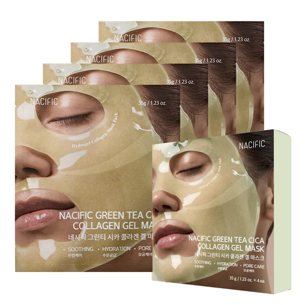 Green Tea and Collagen Gel Mask 4 Sheets