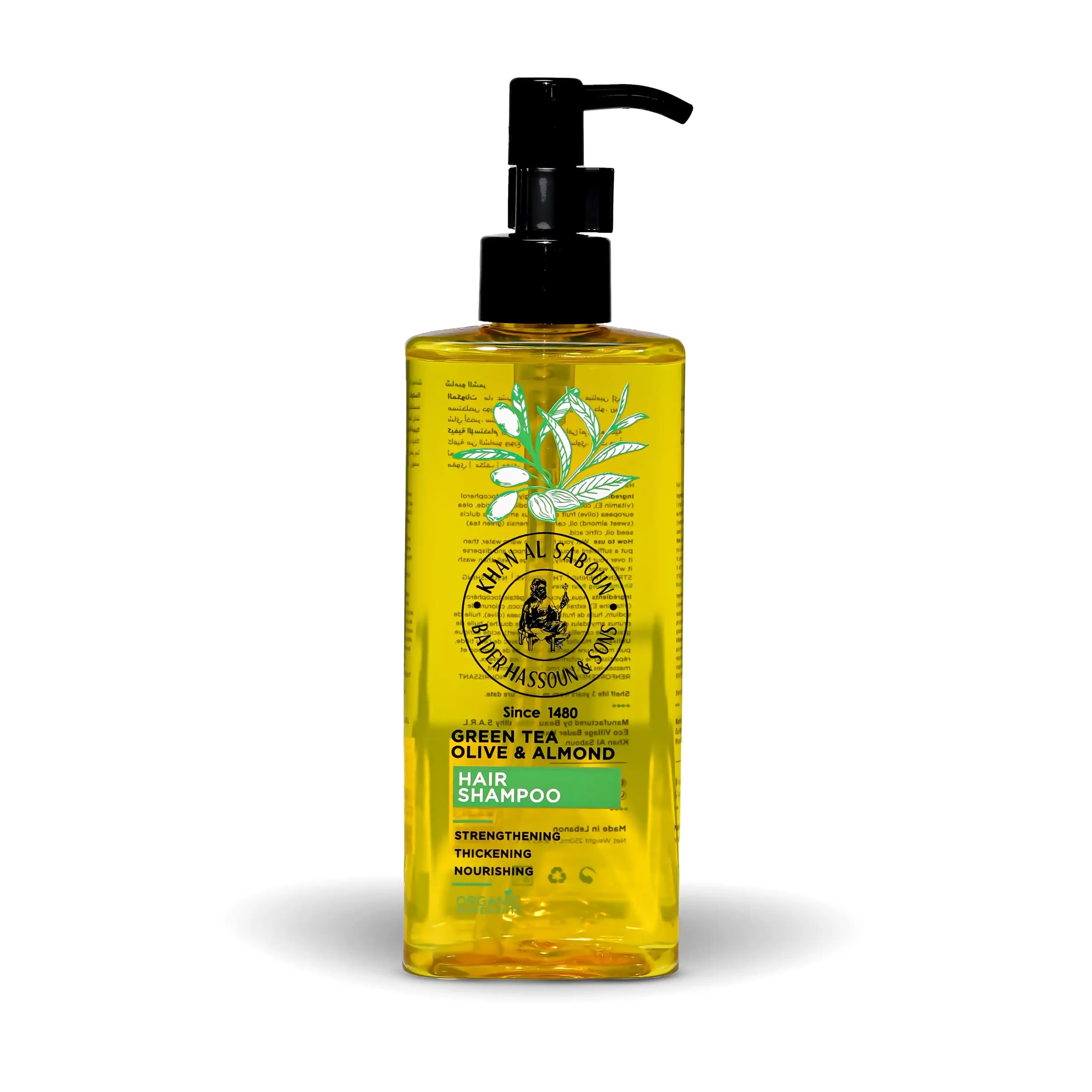 Khan Al Saboun Green Tea, Olive & Almond Nourishing Shampoo – 250ml