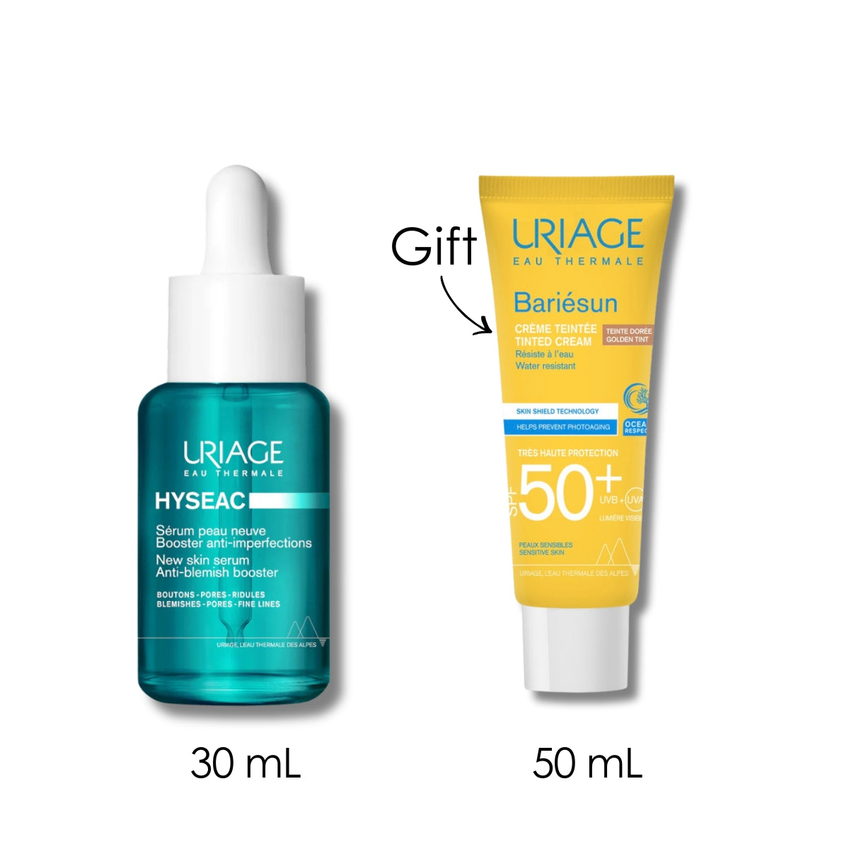 Hyseac New Skin Serum Anti-Blemish Booster + Free Bariésun Tinted Golden Cream