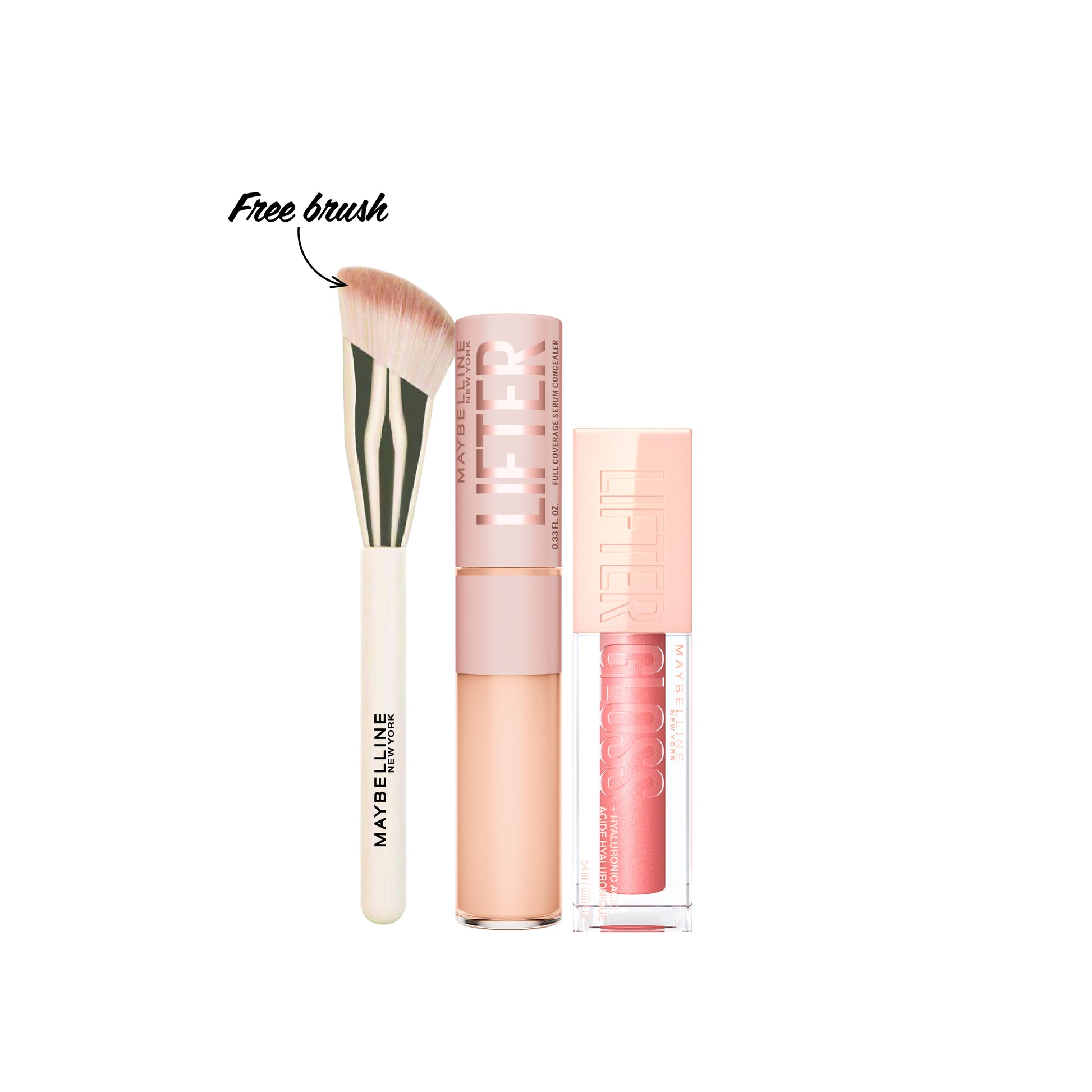 Buy New York Lifter Gloss + Maybelline NY Lifter Concealer and Get Gift - Maybelline Concealer Brush