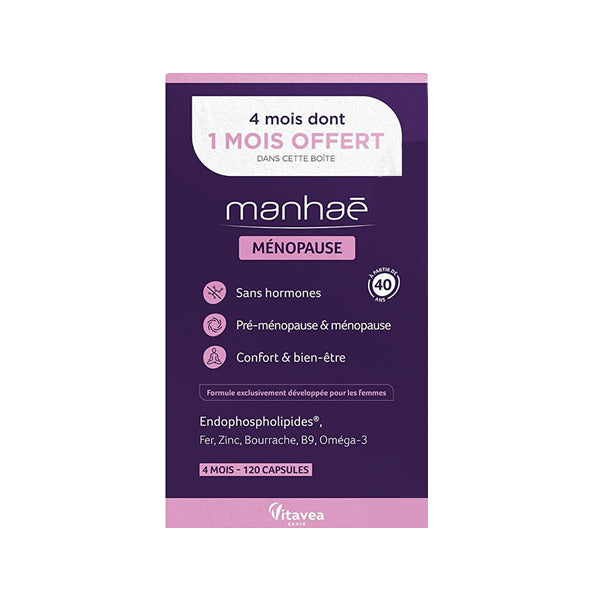 Manhaé Menopause 120 Capsules of which 1 Month Free