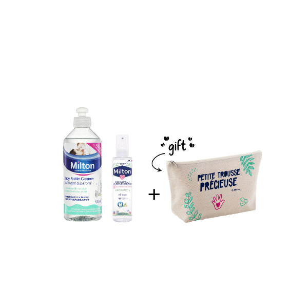 Baby Bottle Cleaner 500 ML + 3 in 1 Purifying Spray 200 ML + Free Gift