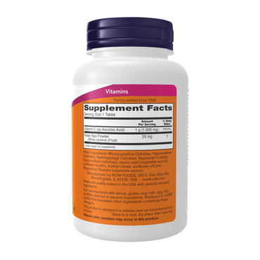 Vitamin C-1,000 with Rose Hips, Sustained Release, Antioxidant Protection*, 100 Tablets