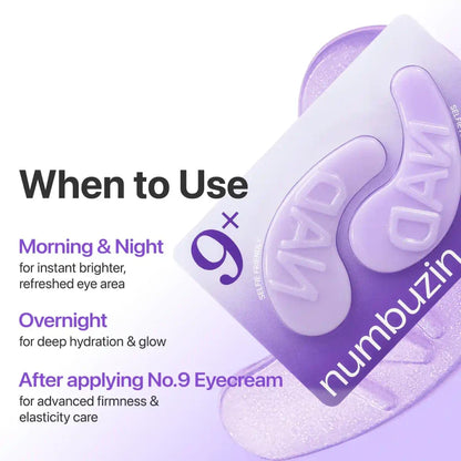 Numbuzin No.9 NAD+ Collagen Under Eye Patches - 5 Pairs