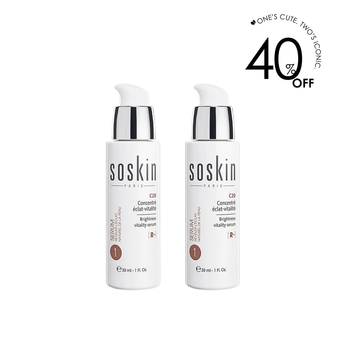 2 x C20 Brightness Vitality Serum 30 ML