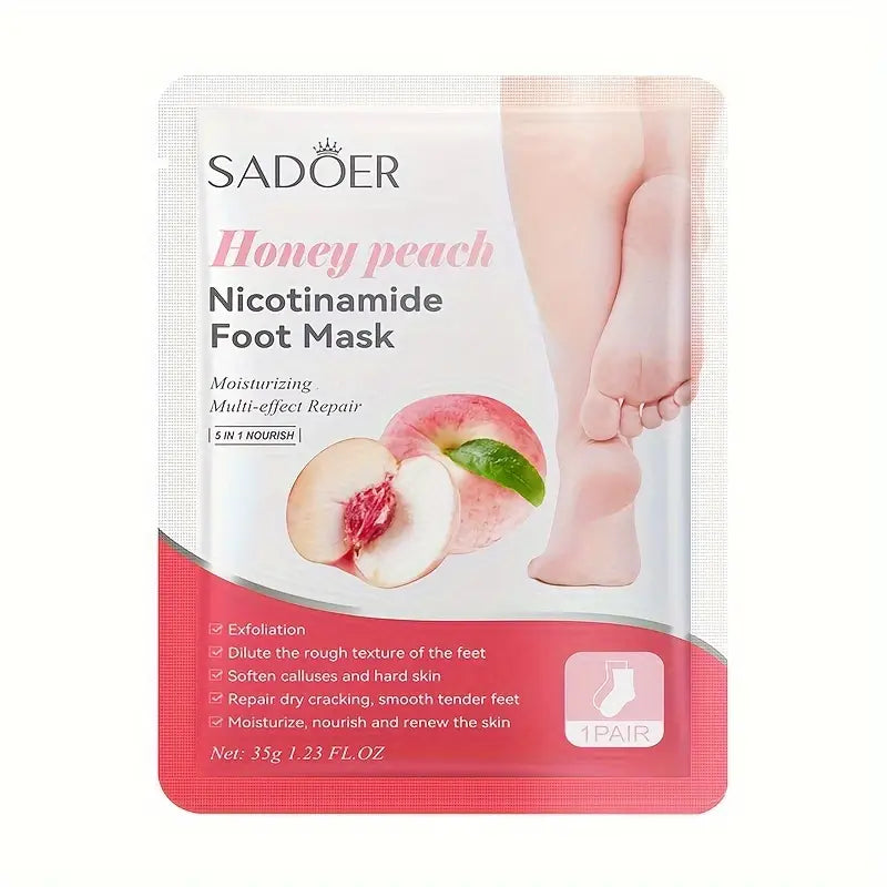 Honey Peach Nicotinamide Foot Mask 1 Pair 35 G