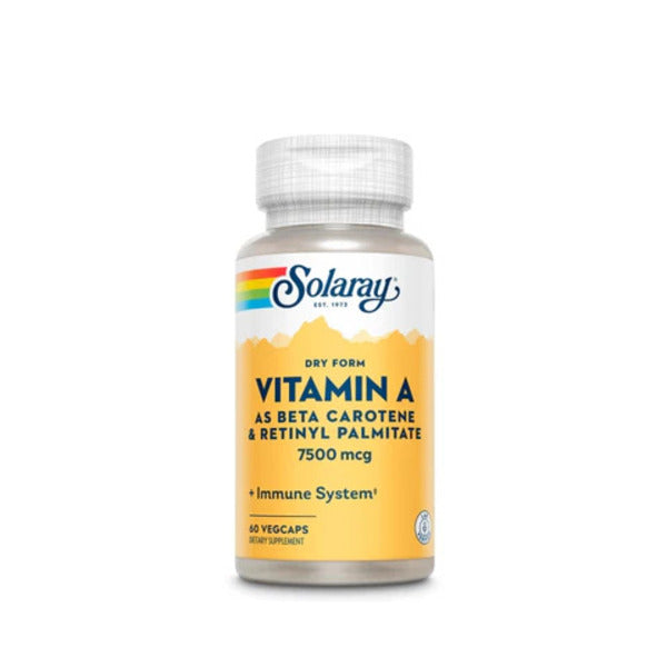 Vitamin A Beta Carotene & Retinyl Palmitate 7500Mcg 60 Vegcaps