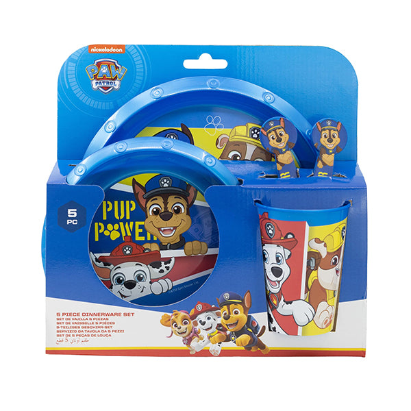 Stor 5 Pcs (Plate+Bowl+Tumbler 260 ML+ Cultery) Paw Patrol Boy