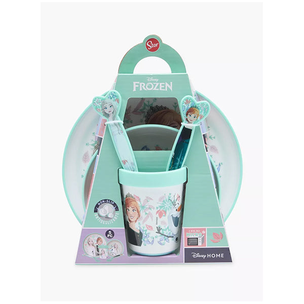 Stor Non-Slip 5 Pcs (Plate+Bowl+Tumbler 250 ML +Cultery) Frozen