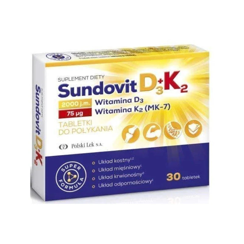 Dr. Vitt Sundovit d3+k2 30 Tablets